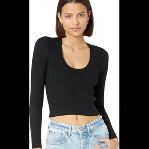 Abercrombie Black Ribbed Long Sleeve